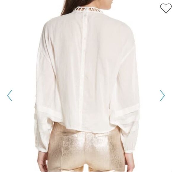 NWT Free People Heart of Gold Embellished Blouse - Picture 4 of 8